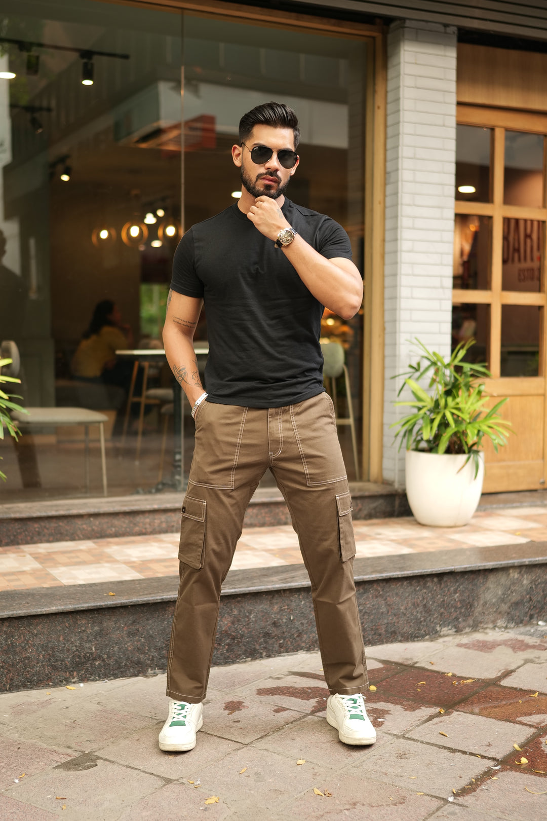 Men's Coffee Premium Cargo Joggers