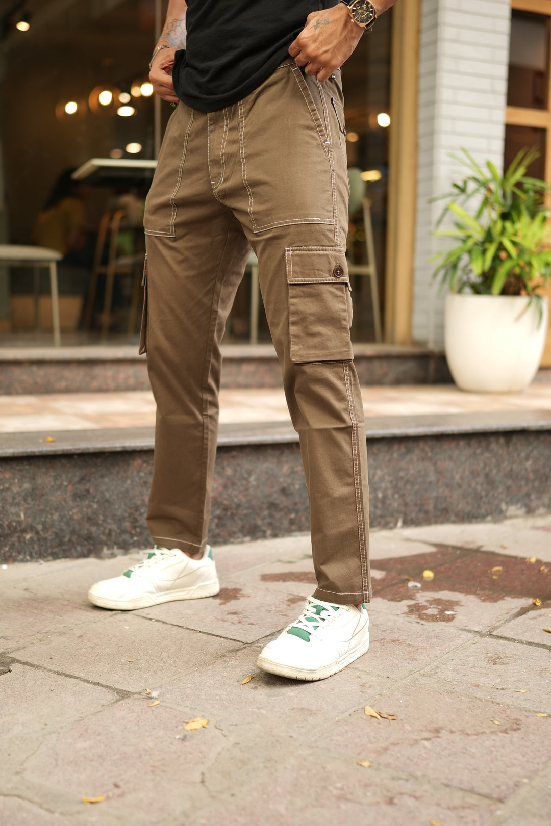 Men's Coffee Premium Cargo Joggers