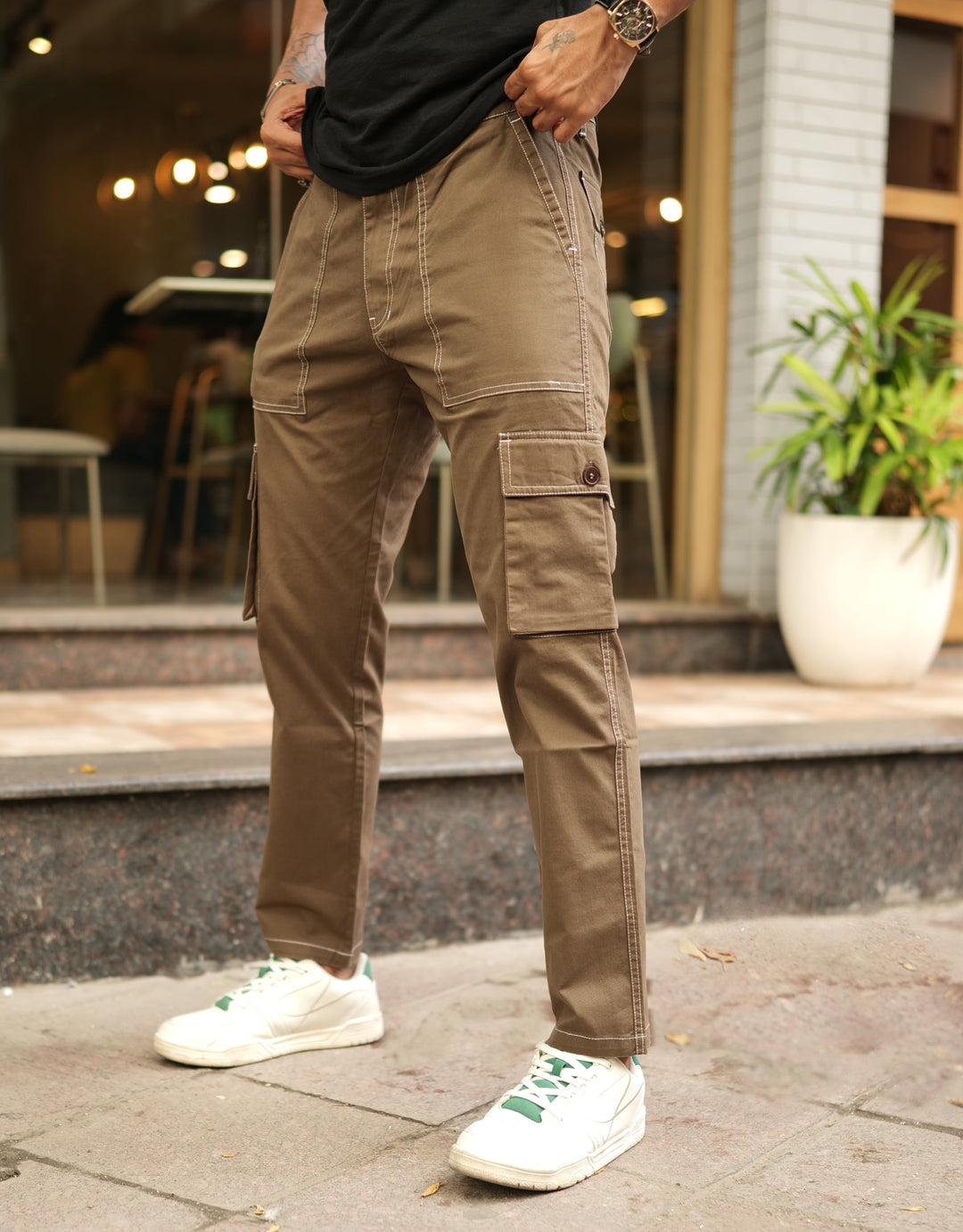 Men's Coffee Premium Cargo Joggers