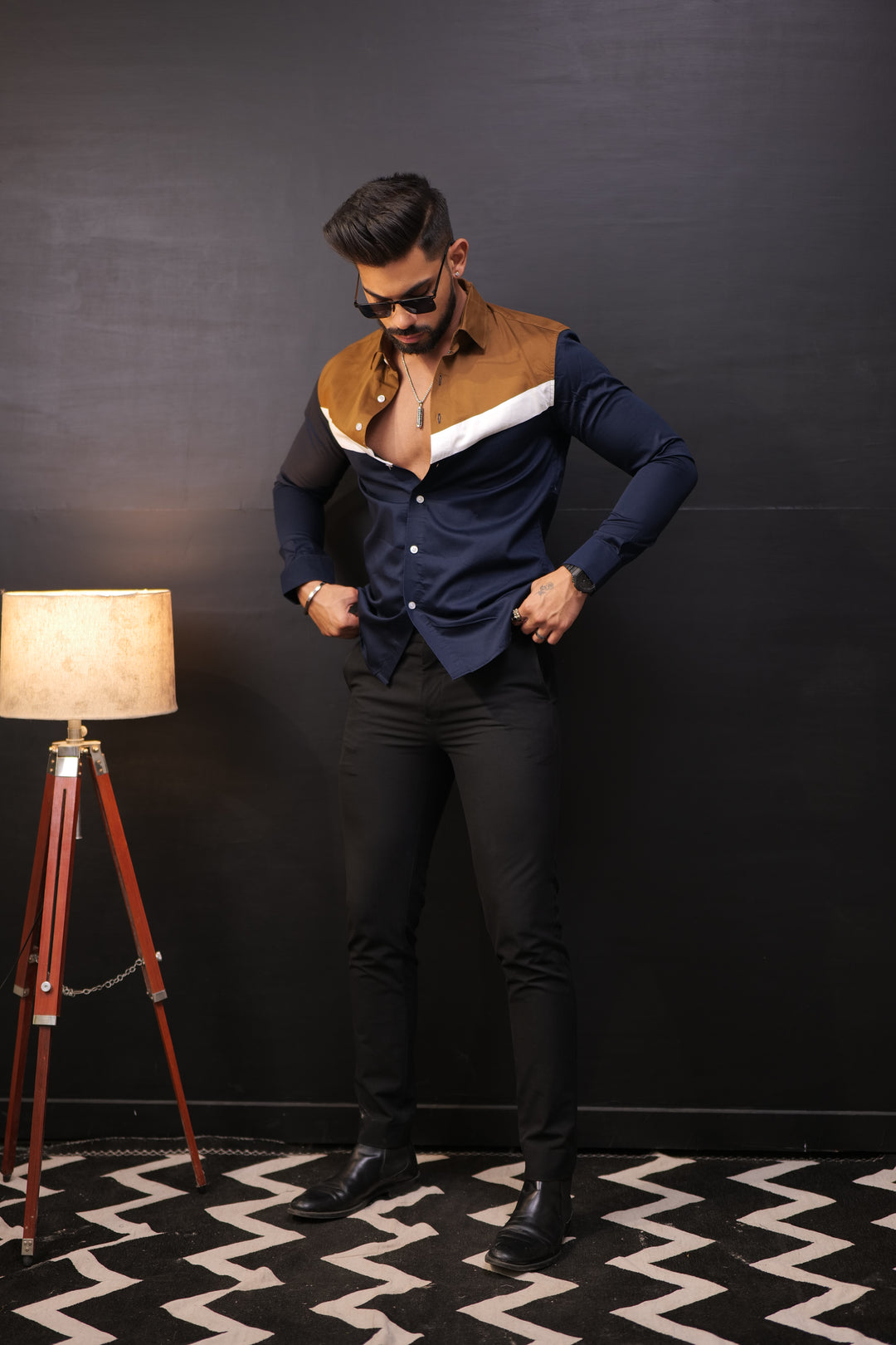 Premium Designer Cotton Satin Shirt [Slim-Fit]