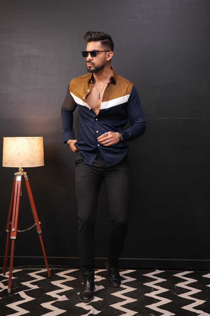 Premium Designer Cotton Satin Shirt [Slim-Fit]