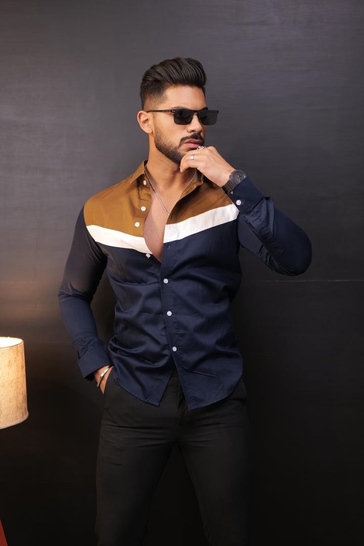 Premium Designer Cotton Satin Shirt [Slim-Fit]