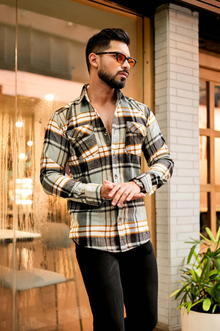 Black-Sky Semi-Winter Checkered Shirt