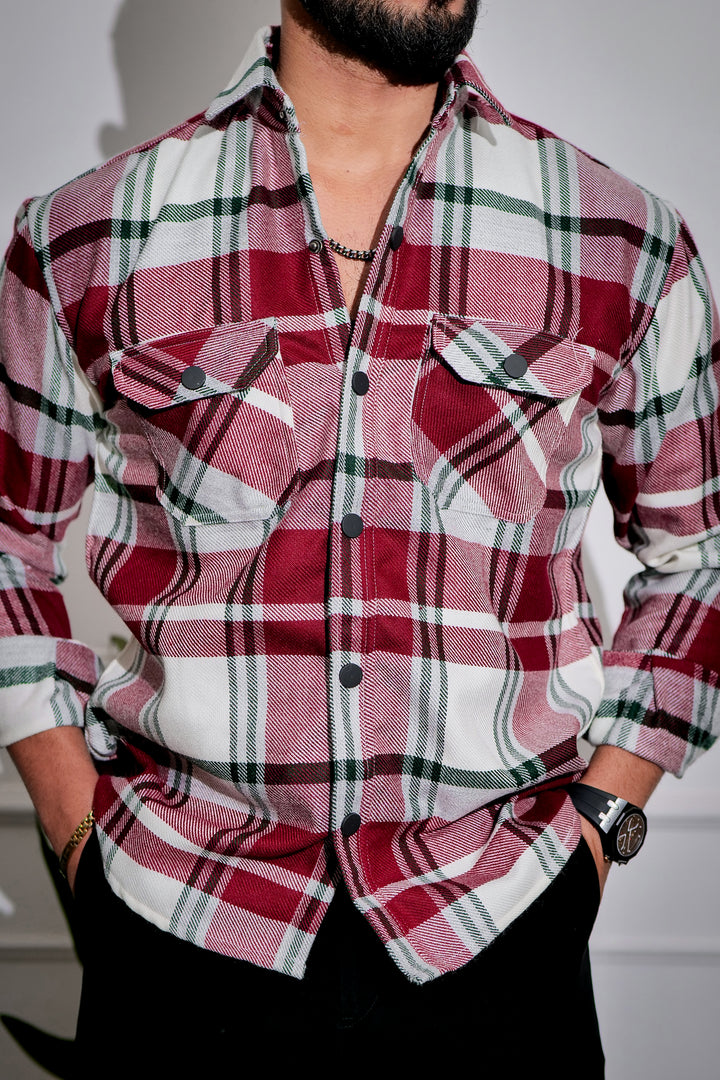 Wine Winter Checkered Shirt