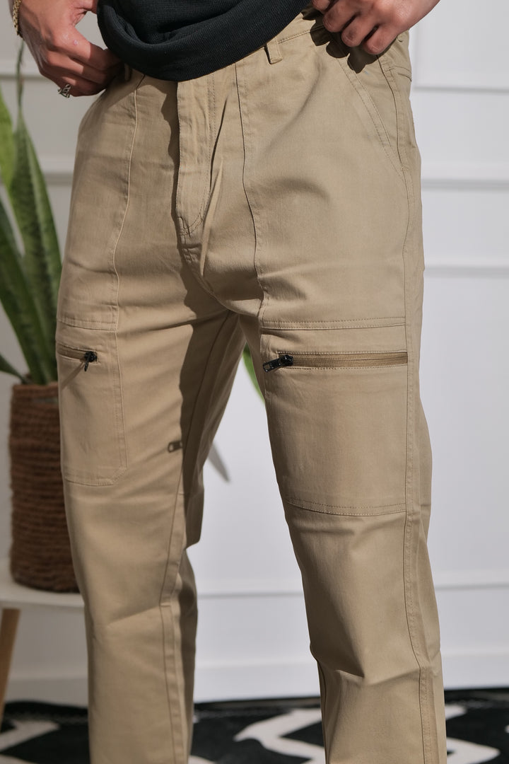 Men's Camel Premium Cargo Joggers